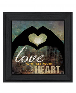 Love With All Your Heart 4 Black Framed Print Wall Art - 606114072256