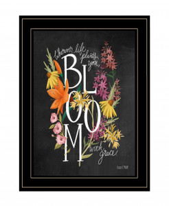 Bloom With Grace 4 Black Framed Print Wall Art - 606114050957