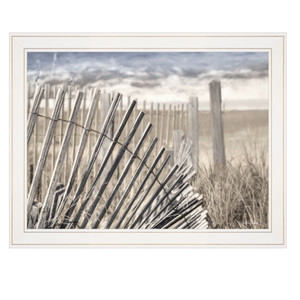 On The Coastline 1 White Framed Print Wall Art - 606114058236