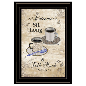 Sit Long Talk Much 4 Black Framed Print Kitchen Wall Art - 606114074397