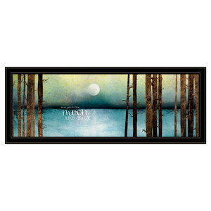 Love You To The Moon And Back 1 Black Framed Print Wall Art - 606114040347