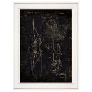 Airplane Patent II 1 White Framed Print Wall Art - 606114037088