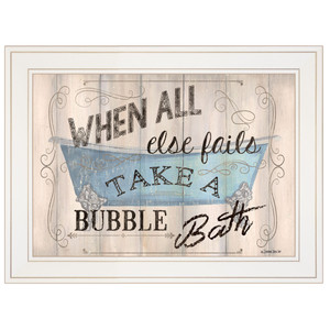 Bathroom Humor 3 White Framed Print Wall Art - 606114037835