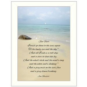 Sea Fever White Framed Print Wall Art - 606114062264