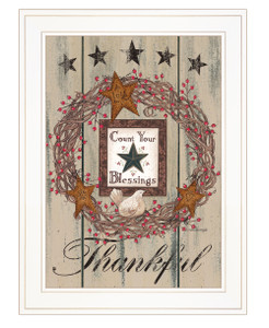 Count Your Blessings 1 White Framed Print Wall Art - 606114049159