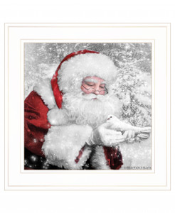 Santas Little Friends 3 White Framed Print Wall Art - 606114050216