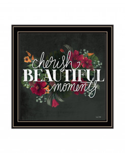 Cherish Beautiful Moments Black Framed Print Wall Art - 606114074519