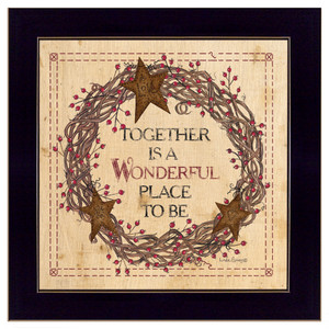 Together Is A Wonderful Place To Be Black Framed Print Wall Art - 606114089285