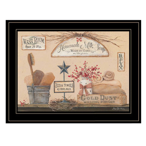 Wash Room 3 Black Framed Print Wall Art - 606114045366