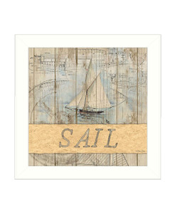 SAIL White Framed Print Wall Art - 606114048367