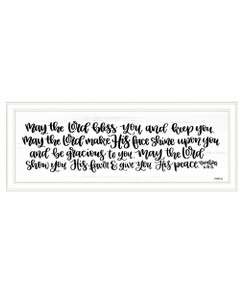 May The Lord Bless You And Keep You 1 White Framed Print Wall Art - 606114050827