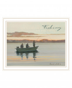 Fishing 2 White Framed Print Wall Art - 606114061250