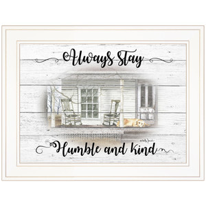 Humble And Kind White Framed Print Wall Art - 606114068112