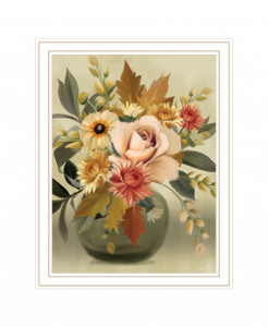 Autumn Bouquet 2 White Framed Print Wall Art - 606114061465