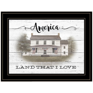 America Land That I Love Black Framed Print Wall Art - 606114068105