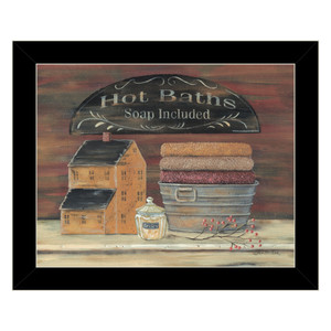 Hot Bath 7 Black Framed Print Bathroom Wall Art - 606114036821