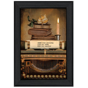 Learn From Yesterday Black Framed Print Wall Art - 606114161356