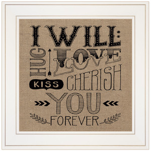 Forever 1 White Framed Print Wall Art - 606114089131