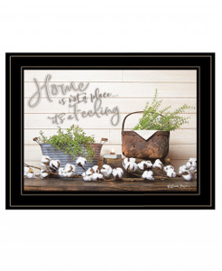 Home Is Not A Place 3 Black Framed Print Wall Art - 606114050346