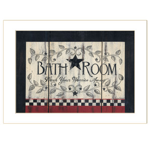 Bathroom 1 White Framed Print Wall Art - 606114058458