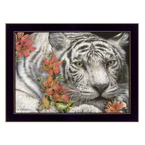 Tiger Lily 1 Black Framed Print Wall Art - 606114059738