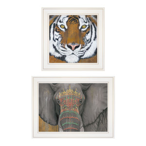 Set Of Two Wildlife II 1 White Framed Print Wall Art - 606114043324