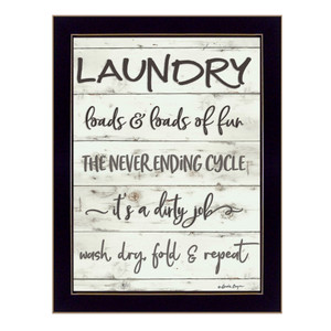 Laundry 3 Black Framed Print Wall Art - 606114045205