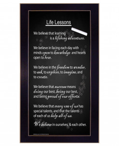 Life Lessons 5 Black Framed Print Wall Art - 606114071761