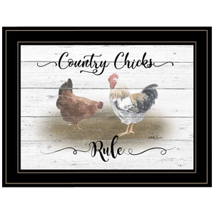 Country Chicks Rule 3 Black Framed Print Wall Art - 606114668367