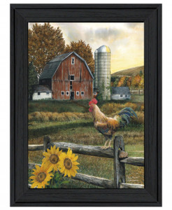 Early Rooster 3 Black Framed Print Wall Art - 606114050889