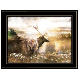 Heading Home Elk 2 Black Framed Print Wall Art - 606114036197