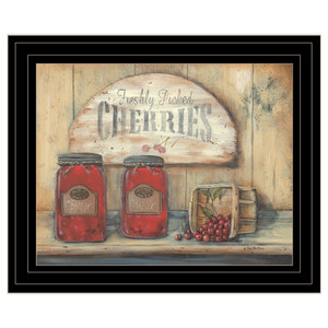 Rustic Cherry Jam Black Framed Print Wall Art - 606114036753