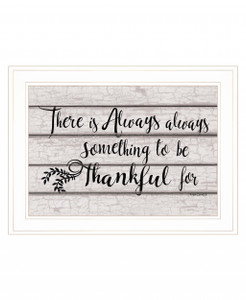 Always Thankful 2 White Framed Print Wall Art - 606114051817