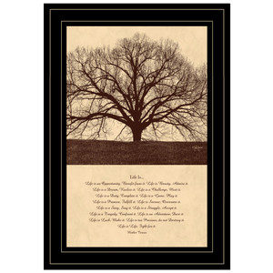 Life Is 7 Black Framed Print Wall Art - 606114064015
