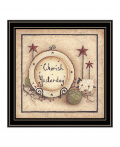 Cherish Yesterday 2 Black Framed Print Wall Art - 606114061779