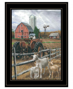 The Old Tractor 3 Black Framed Print Wall Art - 606114050926