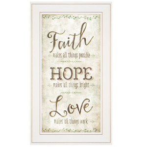 Faith 1 White Framed Print Wall Art - 606114041412