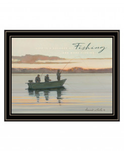 Fishing 1 Black Framed Print Wall Art - 606114061243