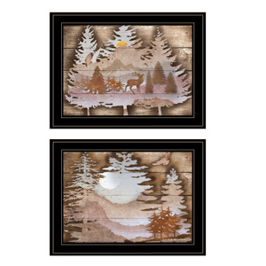 Set Of Two Great Outdoors 2 Black Framed Print Wall Art - 606114047278