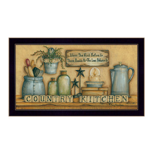 Country Kitchen 2 Black Framed Print Wall Art - 606114040781