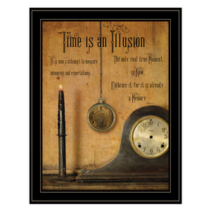 Time Is An Illusion 4 Black Framed Print Wall Art - 606114088509