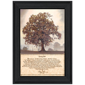 Living Life 6 Black Framed Print Wall Art - 606114064077