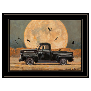 Harvest Moon 4 Black Framed Print Wall Art - 606114045571