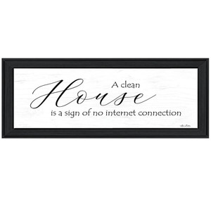 A Clean House 2 Black Framed Print Wall Art - 606114058113