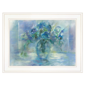 Susies Blue 2 White Framed Print Wall Art - 606114046783