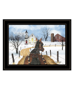 Sleigh Bells Ring 3 Black Framed Print Wall Art - 606114160892