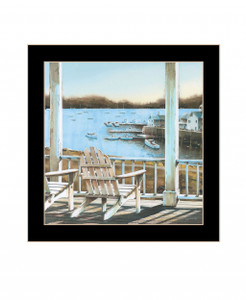Harbor View 2 Black Framed Print Wall Art - 606114048817
