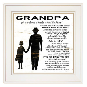My Grandpa Is The Best 2 White Framed Print Wall Art - 606114071617