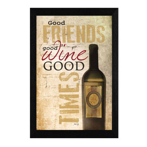 Good Wine 1 Black Framed Print Wall Art - 606114158745