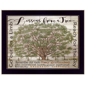 Lessons From A Tree Black Framed Print Wall Art - 606114057475